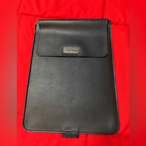 Black Leather Laptop Sleeve 14”